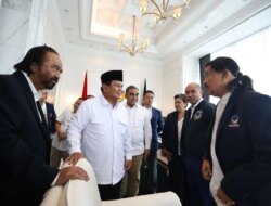 Prabowo Subianto Bertemu Surya Paloh di Menara NasDem: Saya Hadir untuk Memberi Penghormatan