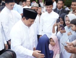 Prabowo Subianto Berpidato kepada Warga di Hambalang Bogor saat Iduladha 1445 H